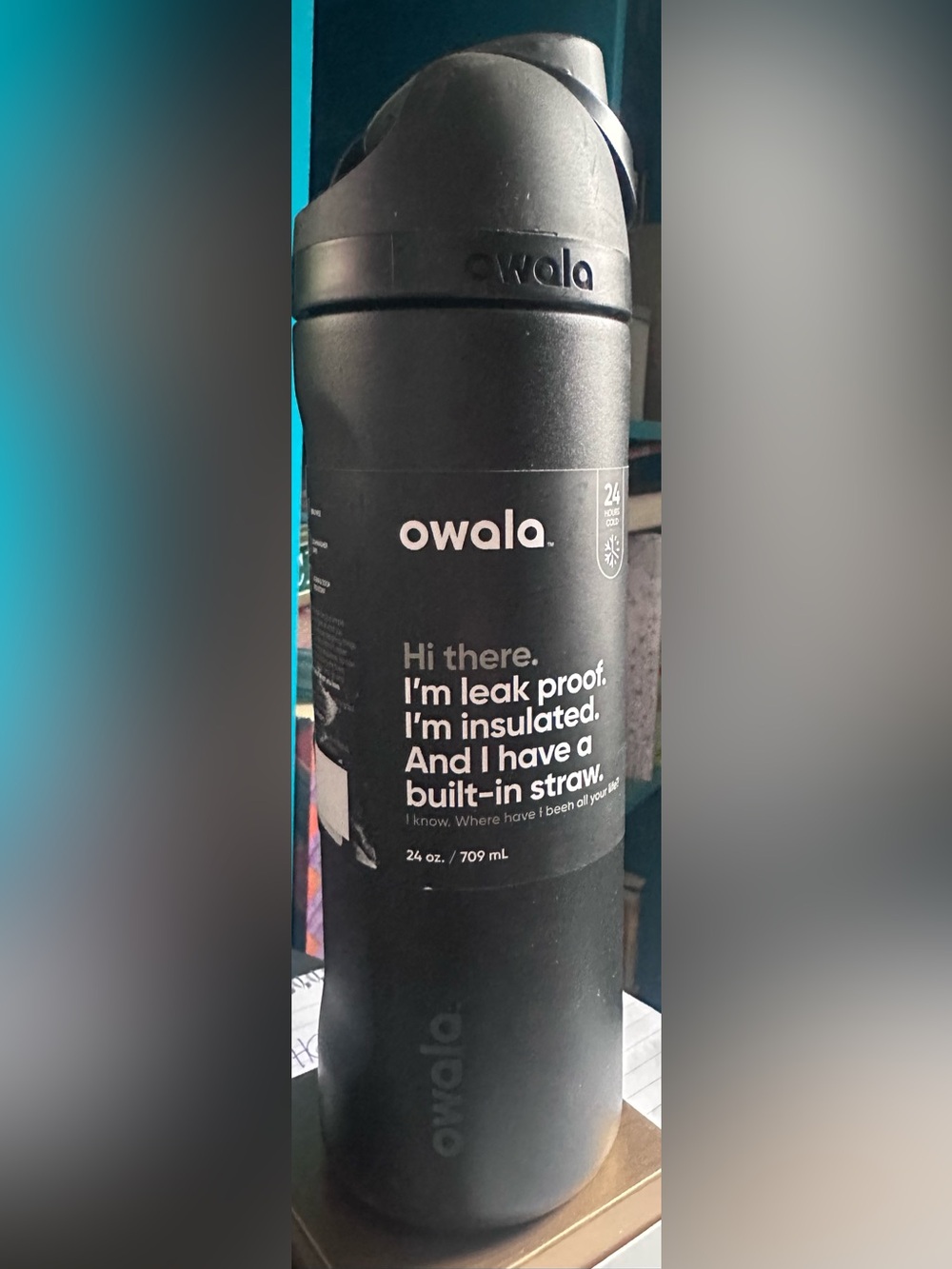 NWT Owala Insulated Bottle - Black 24oz